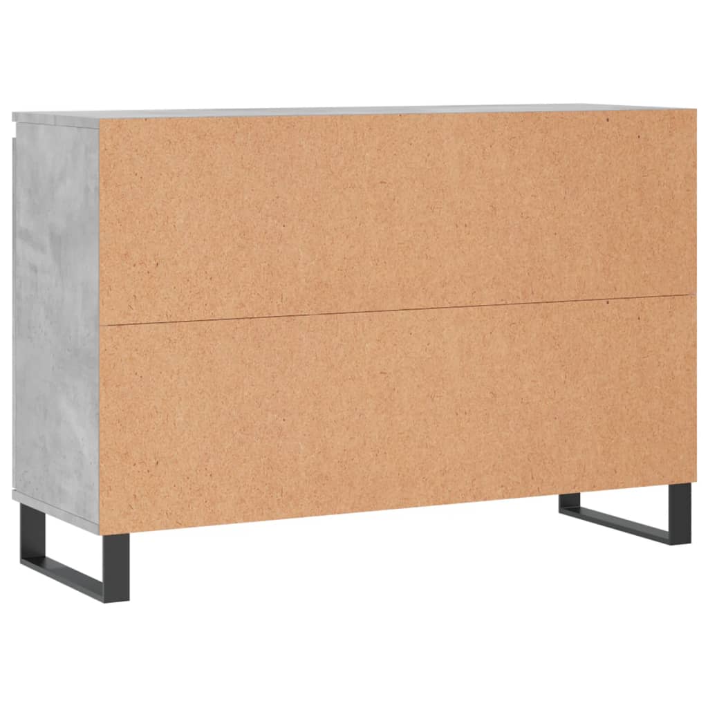 Credenza Grigio Cemento 104x35x70 cm in Legno Multistrato 827216