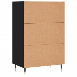 Credenza Nera 57x35x90 cm in Legno Multistrato 827221