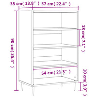 Credenza Rovere Sonoma 57x35x90 cm in Legno Multistrato 827223