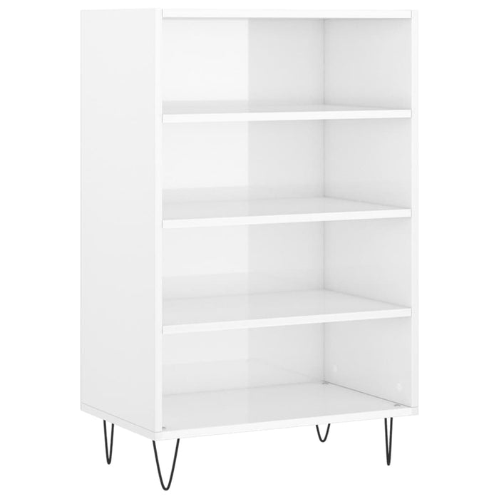 Credenza Bianco Lucido 57x35x90 cm in Legno Multistrato 827230