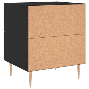 Comodini 2 pz Neri 40x35x47,5 cm in Legno Multistrato 827279