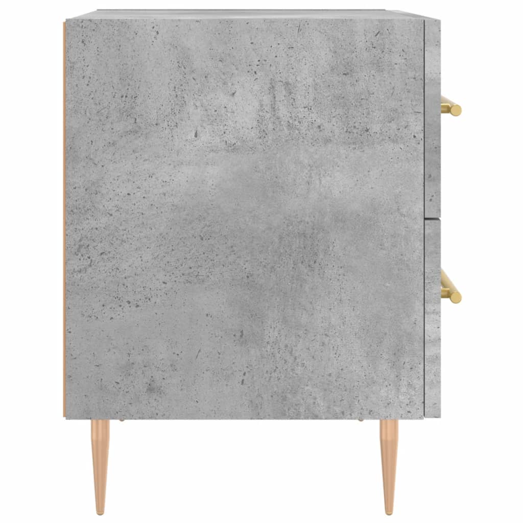 Comodino Grigio Cemento 40x35x47,5 cm in Legno Multistrato 827284