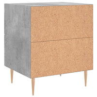 Comodino Grigio Cemento 40x35x47,5 cm in Legno Multistrato 827284