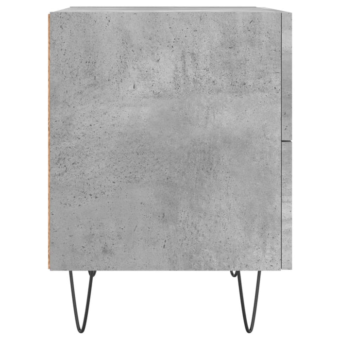 Comodino Grigio Cemento 40x35x47,5 cm in Legno Multistrato 827300