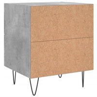 Comodino Grigio Cemento 40x35x47,5 cm in Legno Multistrato 827300