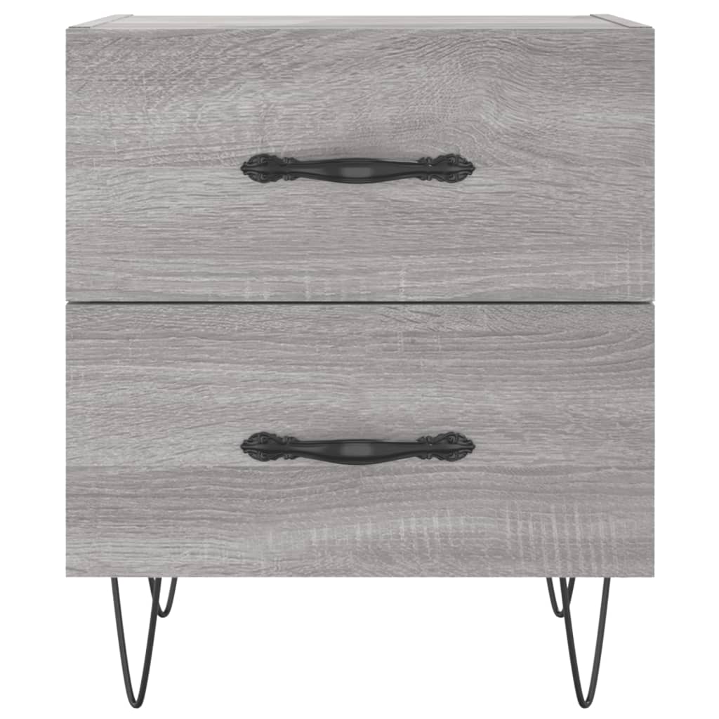 Comodino Grigio Sonoma 40x35x47,5 cm in Legno Multistrato 827304