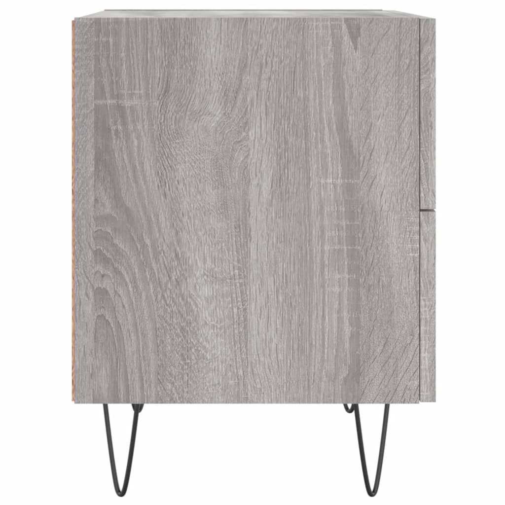 Comodino Grigio Sonoma 40x35x47,5 cm in Legno Multistrato 827304