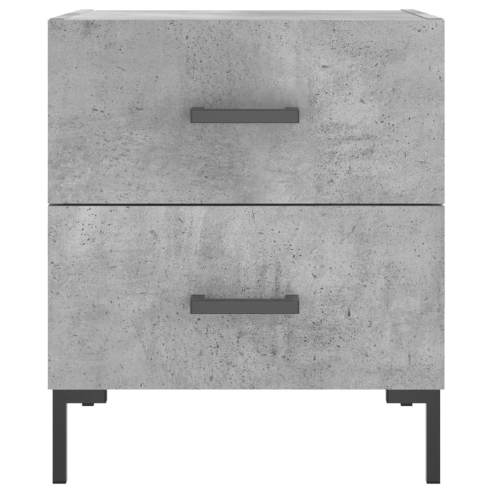 Comodino Grigio Cemento 40x35x47,5 cm in Legno Multistrato 827316