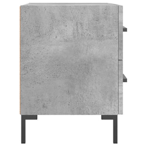 Comodino Grigio Cemento 40x35x47,5 cm in Legno Multistrato 827316