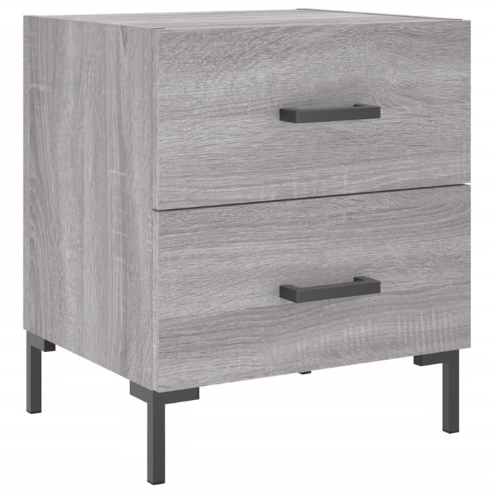 Comodino Grigio Sonoma 40x35x47,5 cm in Legno Multistrato 827320