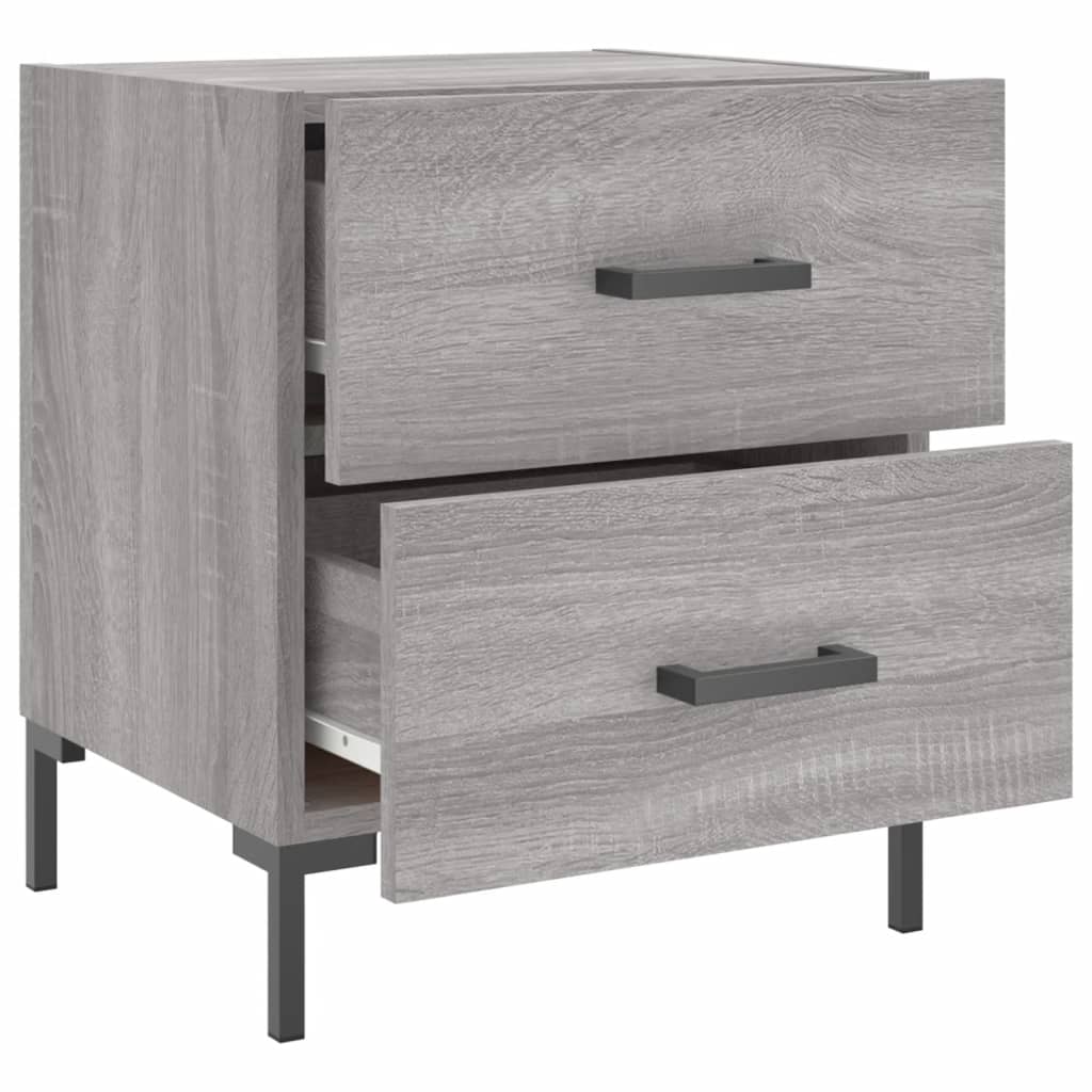 Comodino Grigio Sonoma 40x35x47,5 cm in Legno Multistrato 827320