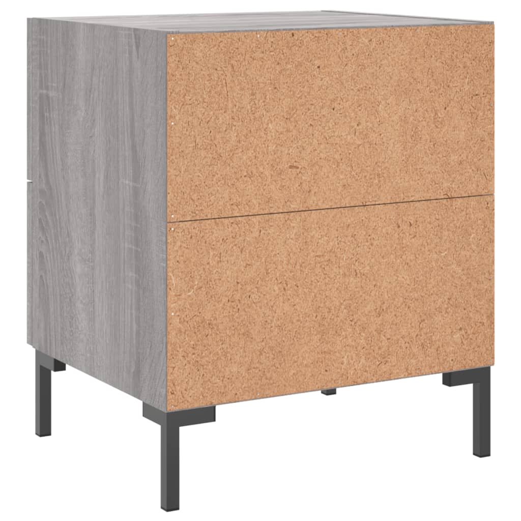 Comodino Grigio Sonoma 40x35x47,5 cm in Legno Multistrato 827320