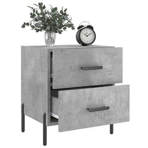 Comodini 2 pz Grigio Cemento 40x35x47,5 cm in Legno Multistrato 827333