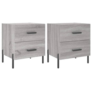 Comodini 2 pz Grigio Sonoma 40x35x47,5 cm in Legno Multistrato 827337