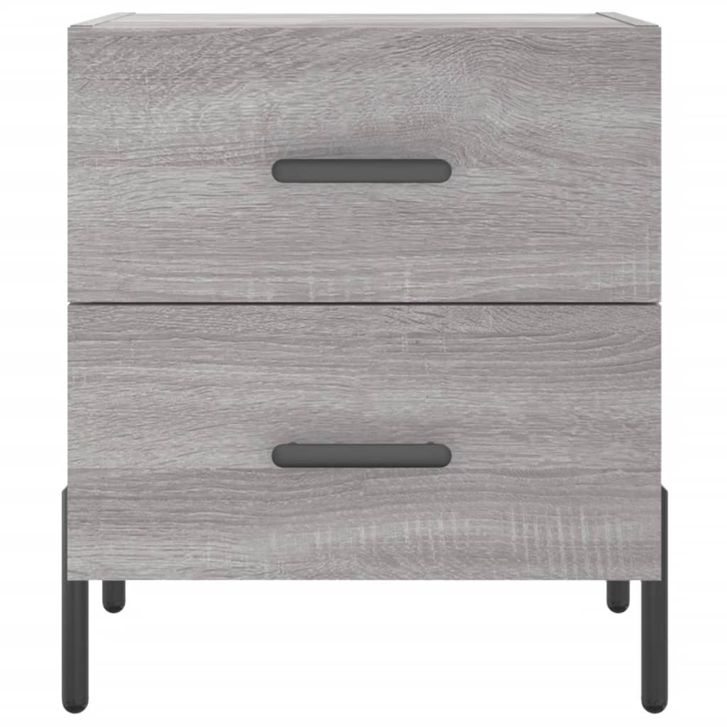 Comodini 2 pz Grigio Sonoma 40x35x47,5 cm in Legno Multistrato 827337