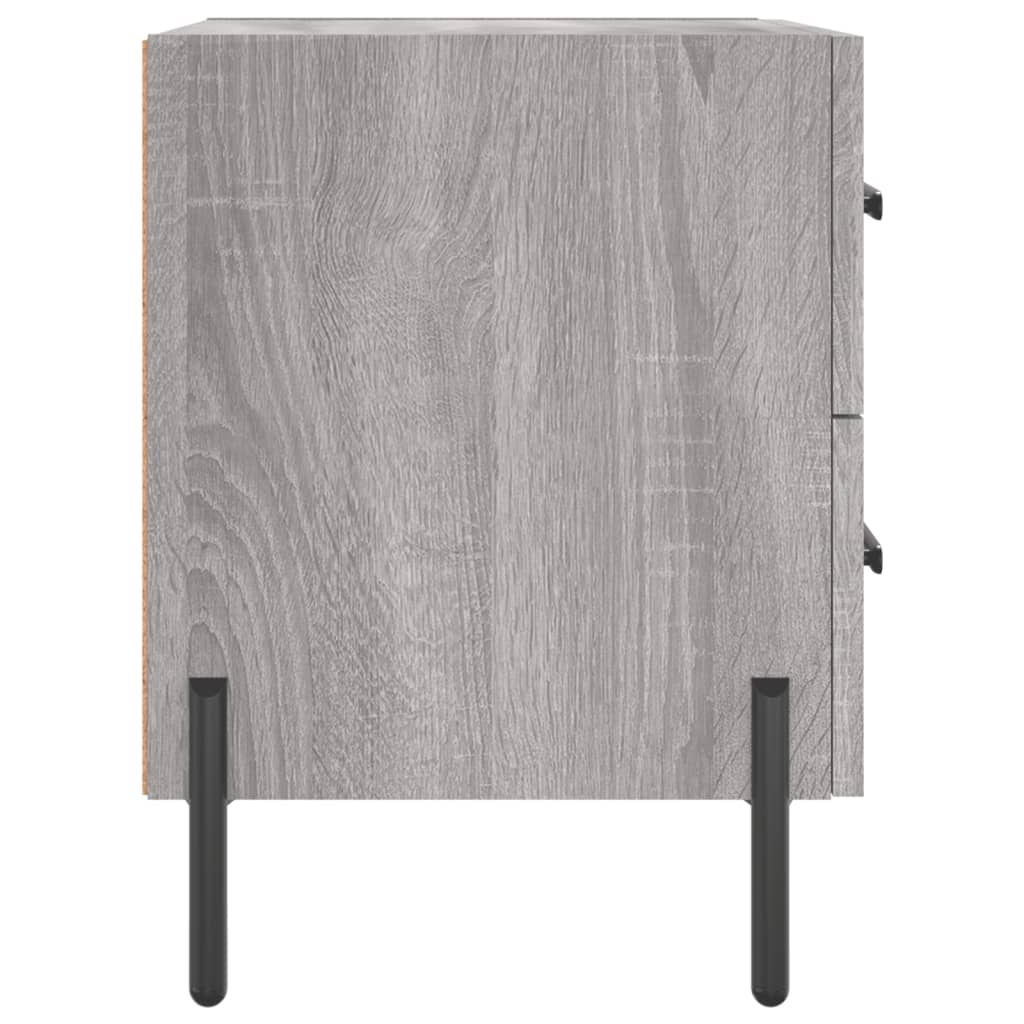 Comodini 2 pz Grigio Sonoma 40x35x47,5 cm in Legno Multistrato 827337