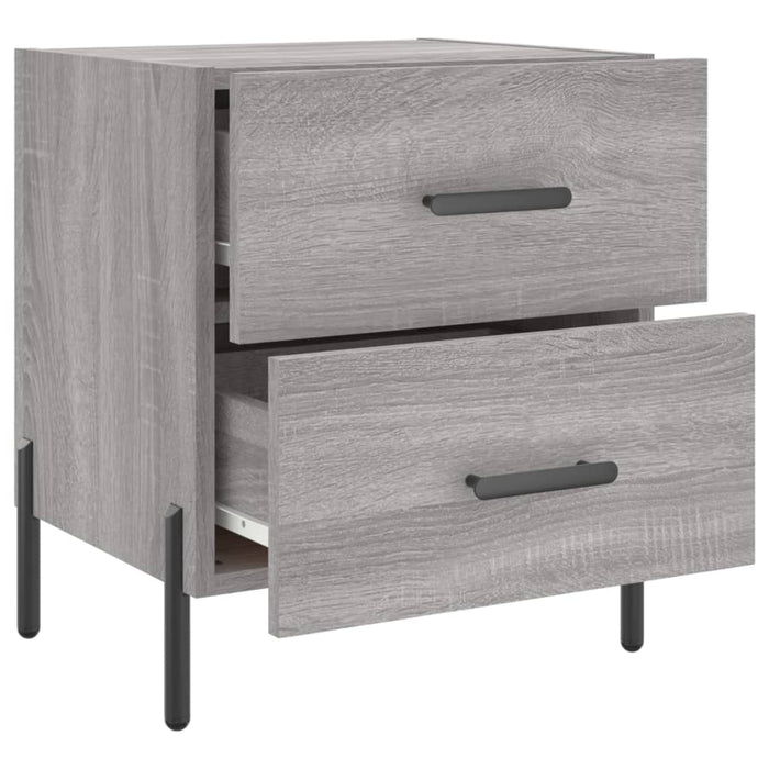 Comodini 2 pz Grigio Sonoma 40x35x47,5 cm in Legno Multistrato 827337