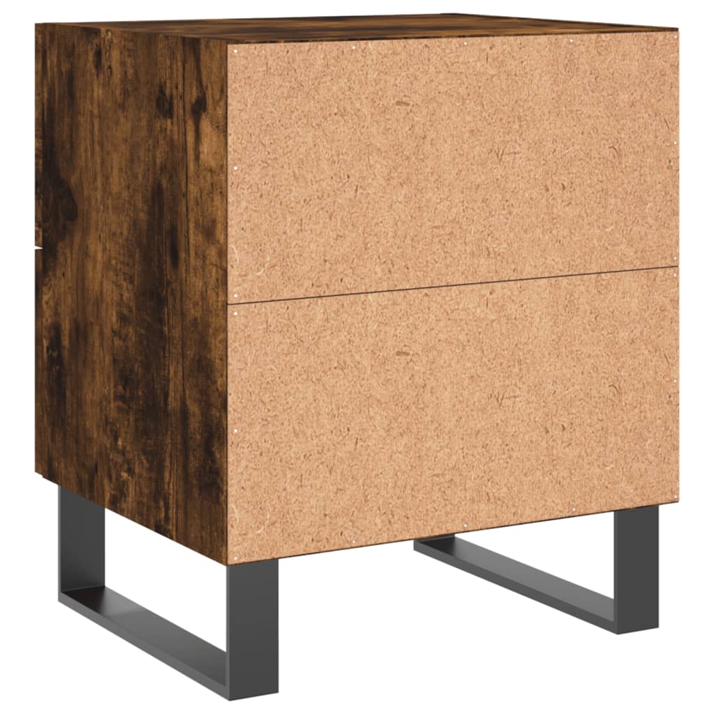 Comodino Rovere Fumo 40x35x47,5 cm in Legno Multistrato 827366