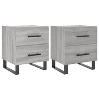 Comodini 2 pz Grigio Sonoma 40x35x47,5 cm in Legno Multistratocod mxl 128665