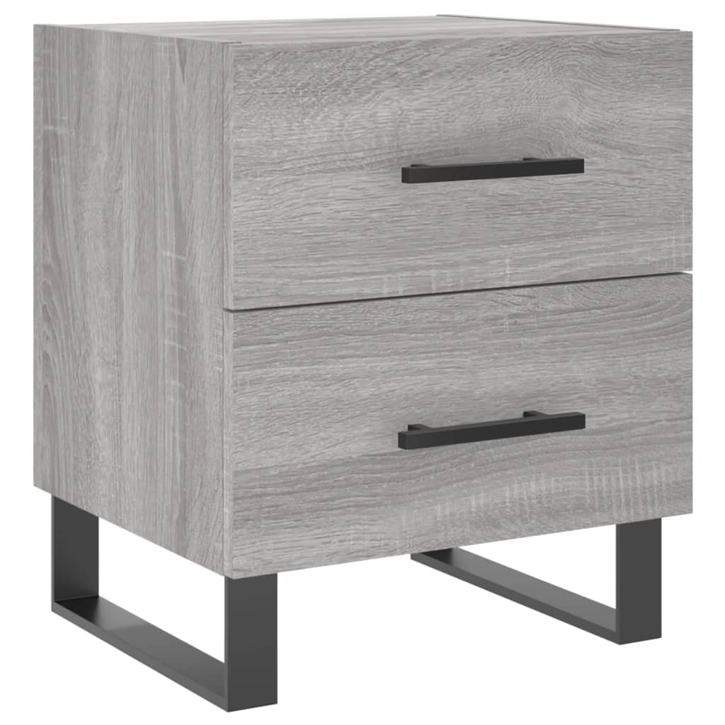 Comodini 2 pz Grigio Sonoma 40x35x47,5 cm in Legno Multistrato 827369