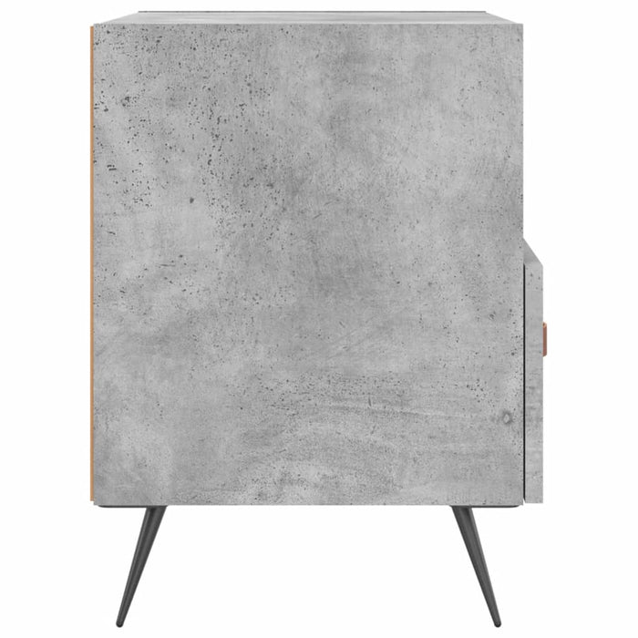 Comodino Grigio Cemento 40x35x47,5 cm in Legno Multistrato 827380