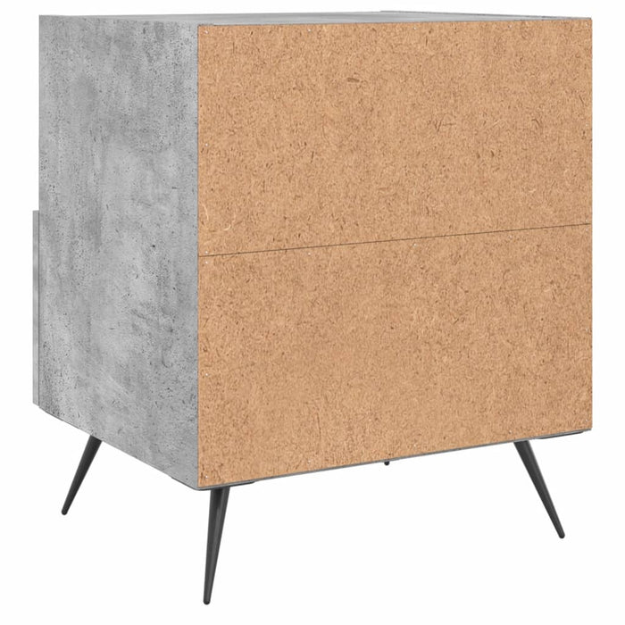 Comodino Grigio Cemento 40x35x47,5 cm in Legno Multistrato 827380