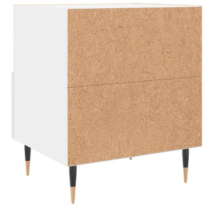 Comodino Bianco 40x35x47,5 cm in Legno Multistrato 827388