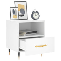 Comodino Bianco 40x35x47,5 cm in Legno Multistrato 827388