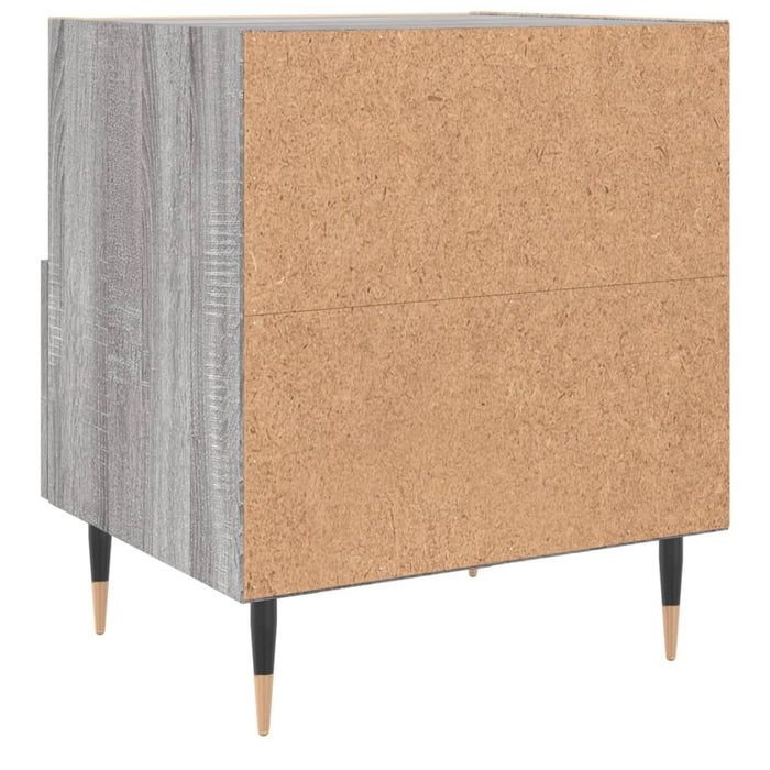 Comodino Grigio Sonoma 40x35x47,5 cm in Legno Multistrato 827400