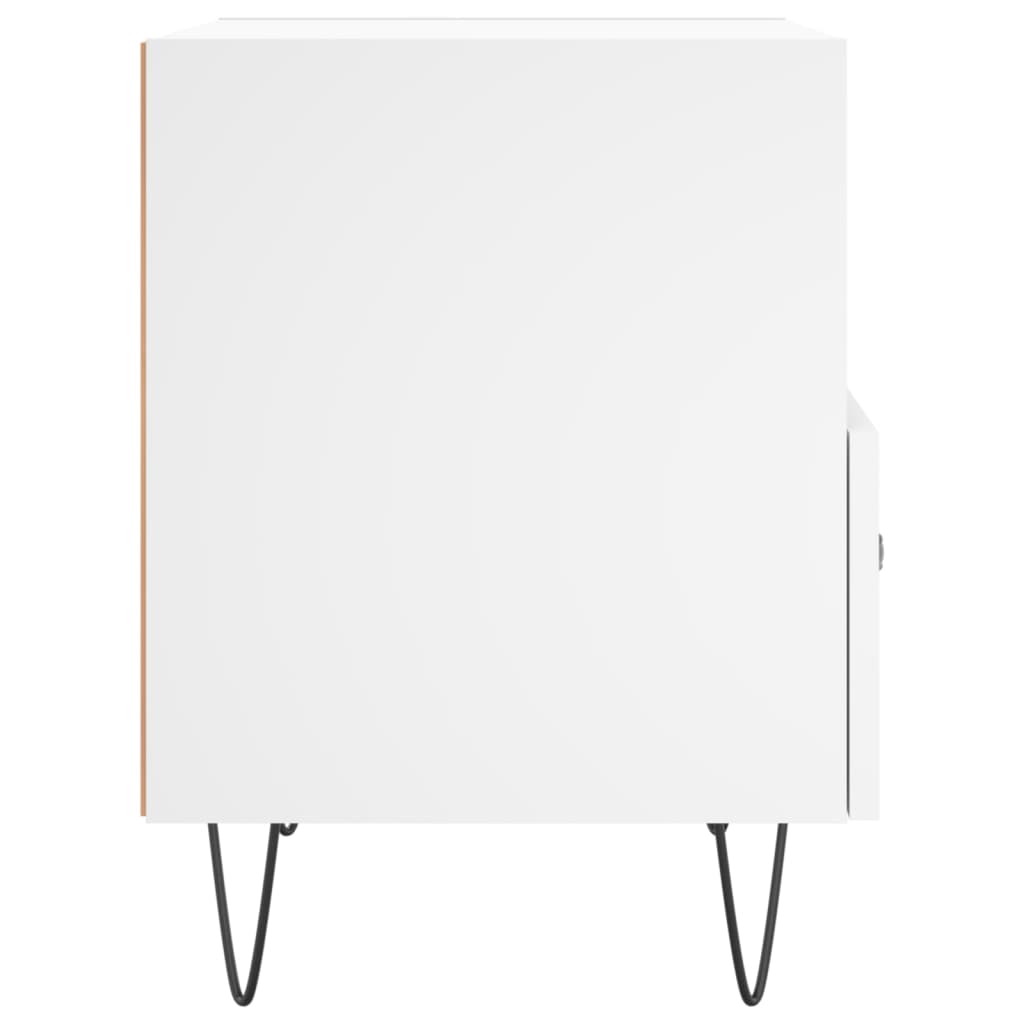 Comodino Bianco 40x35x47,5 cm in Legno Multistrato 827420