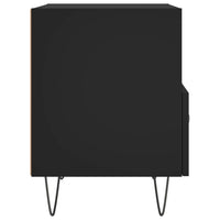 Comodino Nero 40x35x47,5 cm in Legno Multistrato 827422