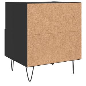 Comodini 2 pz Neri 40x35x47,5 cm in Legno Multistrato 827423