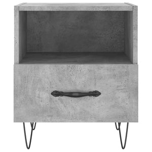 Comodino Grigio Cemento 40x35x47,5 cm in Legno Multistrato 827428