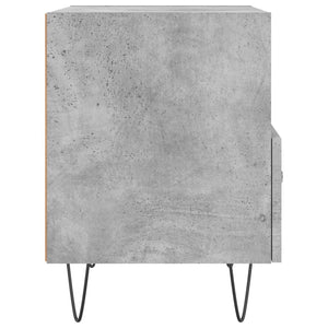 Comodino Grigio Cemento 40x35x47,5 cm in Legno Multistrato 827428