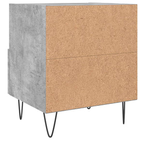 Comodino Grigio Cemento 40x35x47,5 cm in Legno Multistrato 827428