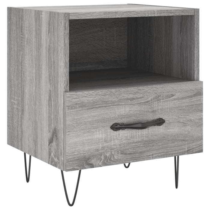 Comodino Grigio Sonoma 40x35x47,5 cm in Legno Multistrato 827432