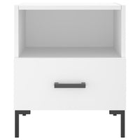 Comodino Bianco 40x35x47,5 cm in Legno Multistrato 827436