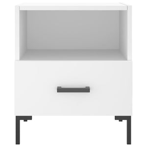 Comodino Bianco 40x35x47,5 cm in Legno Multistrato 827436