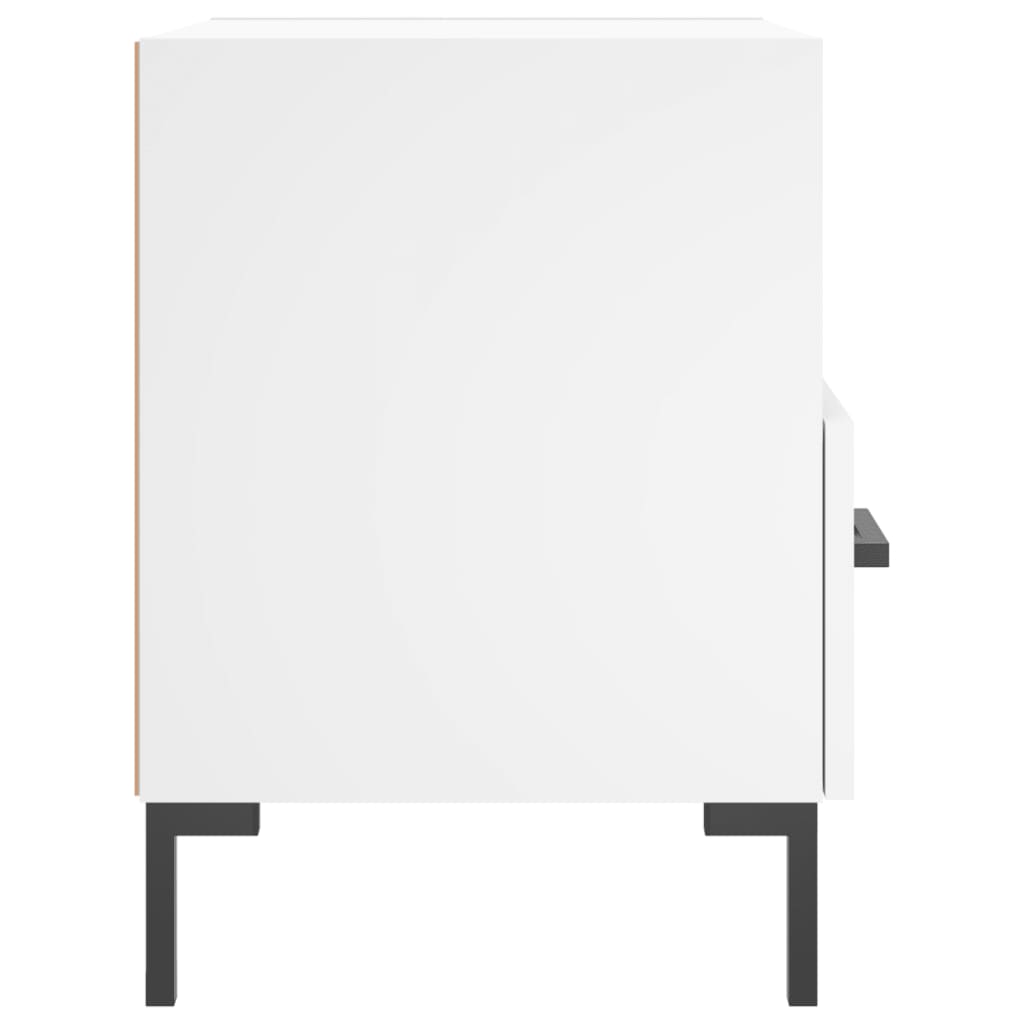 Comodino Bianco 40x35x47,5 cm in Legno Multistrato 827436