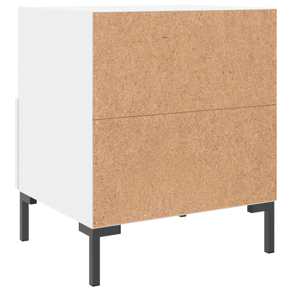 Comodino Bianco 40x35x47,5 cm in Legno Multistrato 827436