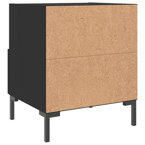 Comodini 2 pz Neri 40x35x47,5 cm in Legno Multistrato 827439