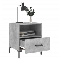 Comodini 2 pz Grigio Cemento 40x35x47,5 cm in Legno Multistratocod mxl 127780