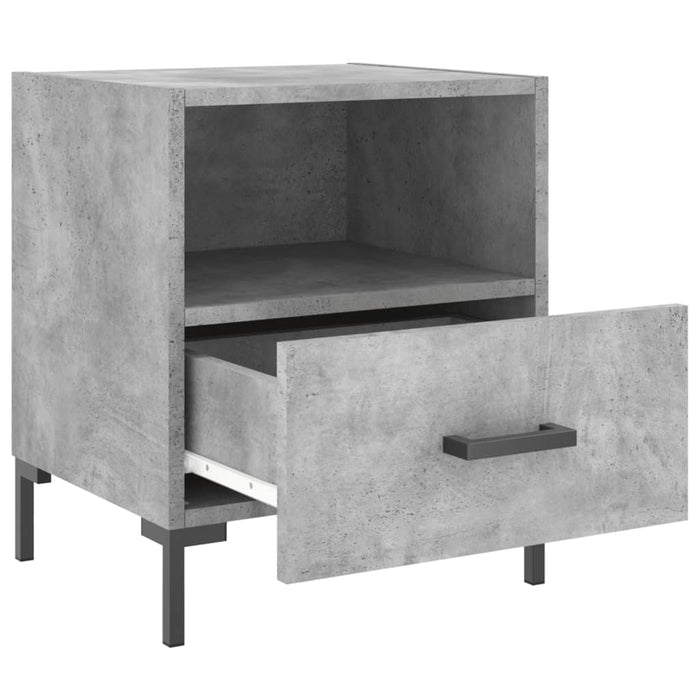 Comodini 2 pz Grigio Cemento 40x35x47,5 cm in Legno Multistrato 827445