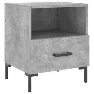 Comodini 2 pz Grigio Cemento 40x35x47,5 cm in Legno Multistrato 827445