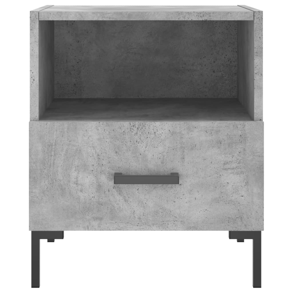 Comodini 2 pz Grigio Cemento 40x35x47,5 cm in Legno Multistrato 827445