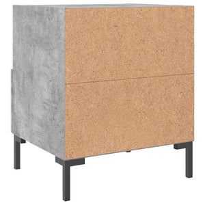 Comodini 2 pz Grigio Cemento 40x35x47,5 cm in Legno Multistrato 827445