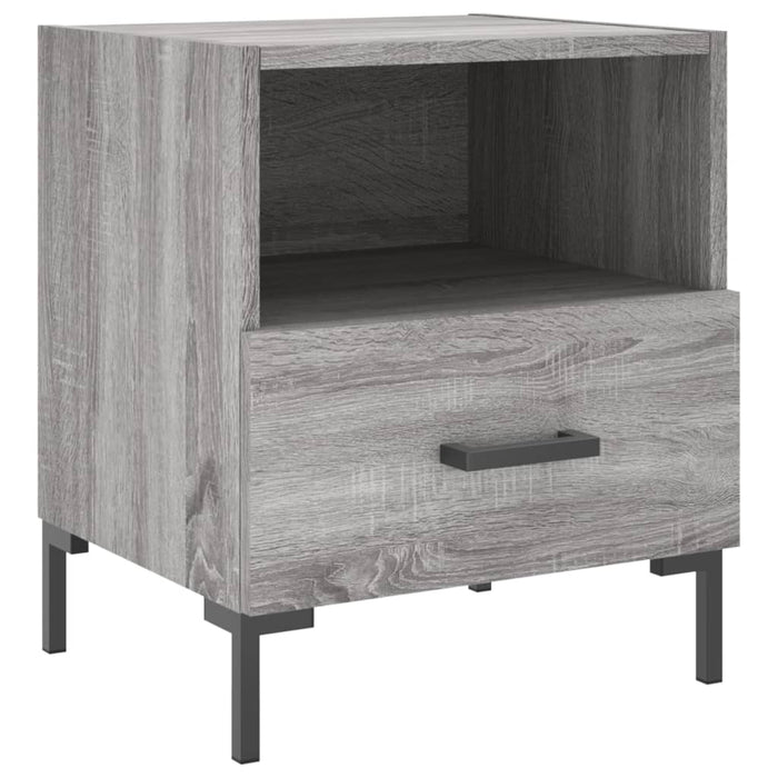 Comodino Grigio Sonoma 40x35x47,5 cm in Legno Multistratocod mxl 81351