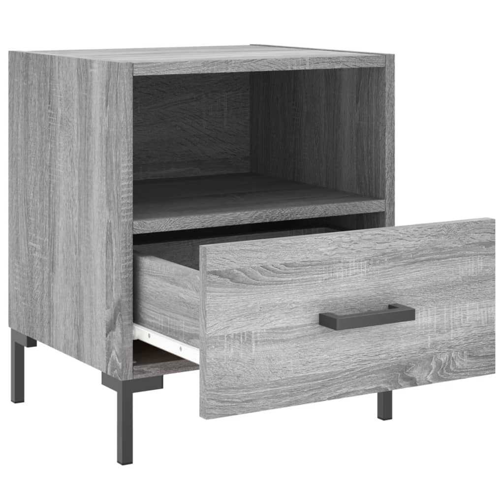 Comodino Grigio Sonoma 40x35x47,5 cm in Legno Multistratocod mxl 81351