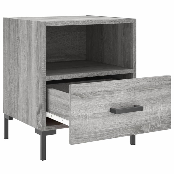 Comodini 2 pz Grigio Sonoma 40x35x47,5 cm in Legno Multistrato 827449