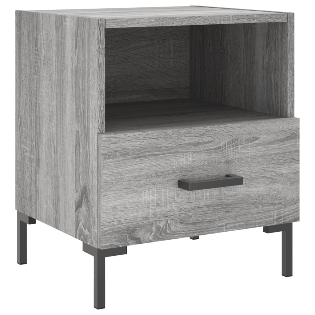 Comodini 2 pz Grigio Sonoma 40x35x47,5 cm in Legno Multistrato 827449